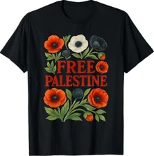 Free Palestine Flower Palestine Clothing Support Gaza T-Shirt