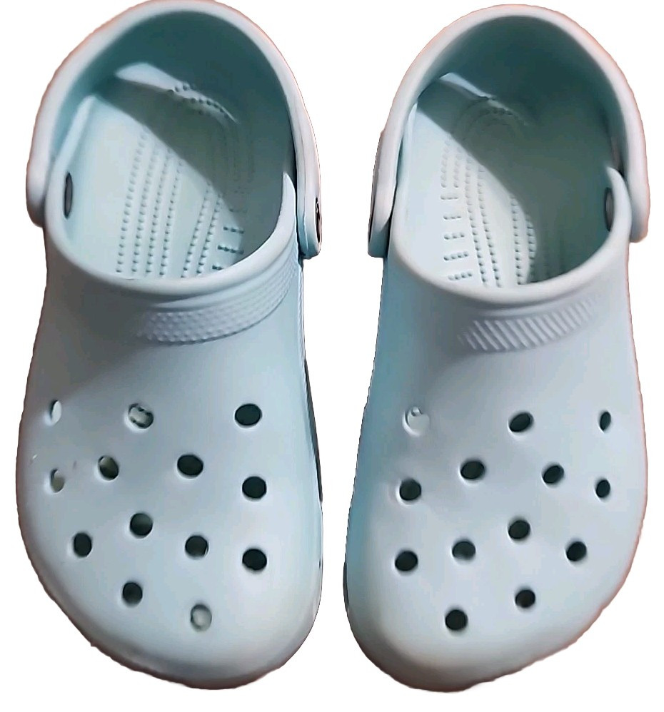 Crocs Classic Clogs Girls Juniors 4 Kids J4 Teal Slip-on Casual Shoes Green Blue