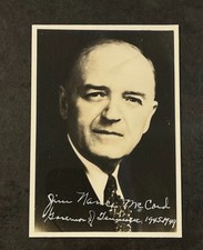 Jim Nance McCord Signed Photo Autograph Tennessee Governor 1945–1949 Vintage