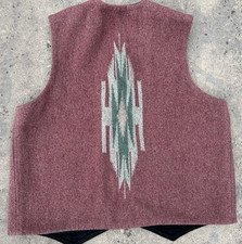 Vintage Centinela Traditional Arts Chemayo Vest Native Rare USA 40 Wool Buffalo
