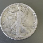 1917 S Silver Walking Liberty Half Dollar OBVERSE MM, Good + Condition 🔥