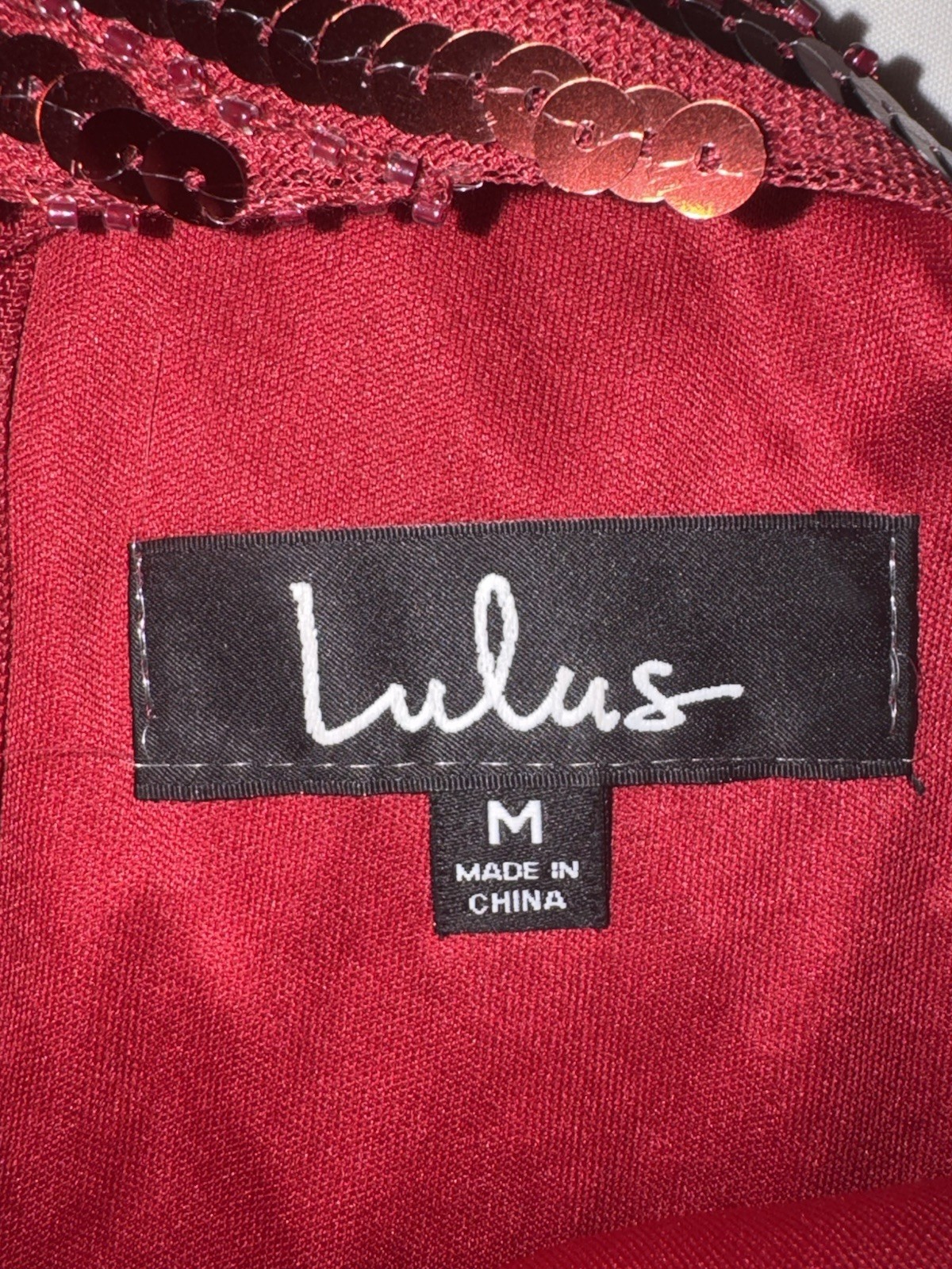 Lulu’s Red Sequin Spaghetti Strap Mini Cocktail V… - image 3