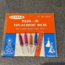 Vintage Luxram Midget & Vesta Mini Christmas Light sets Replacement Bulbs Unused