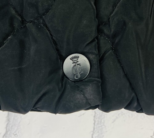Juicy Couture Girls Youth Kids Black Quilted Puffer Fill Full-Zip Jacket; M - Picture 3 of 7