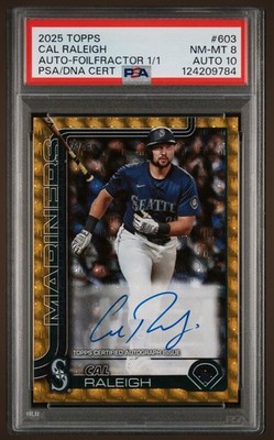 2025 Topps Series 2 Cal Raleigh 603 FoilFractor 1/1 Seattle