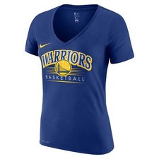  AQ5919-495 Womens Nike NBA Golden State Warriors V-Neck Tee
