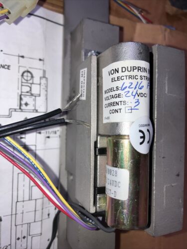Von Duprin Electric Strike 6216 Satin Steel Silver 029606-32 New Open Box - Picture 3 of 8