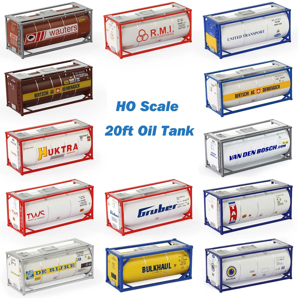 HO Scale 20ft Oil Tank Container 1:87 20' Shipping Tanktainer Model Trains - Image 2 of 4