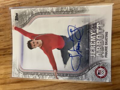 2018 Topps Olympics US-15 Jeremy Abbott Silver Autograph #/50