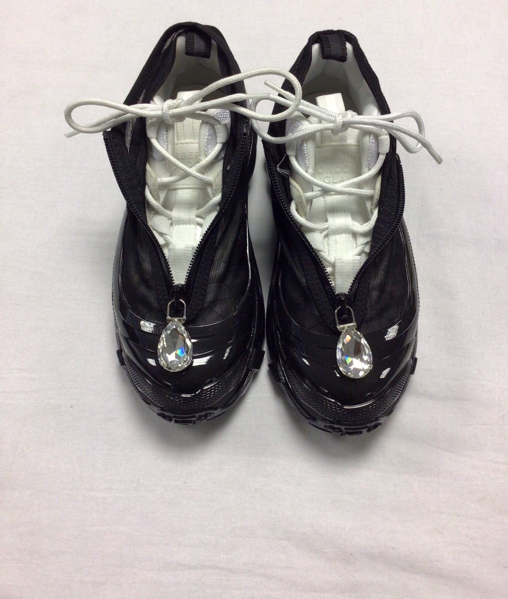 New Authentic Burberry Ladies Lace-up Casual Low-Top Sneakers