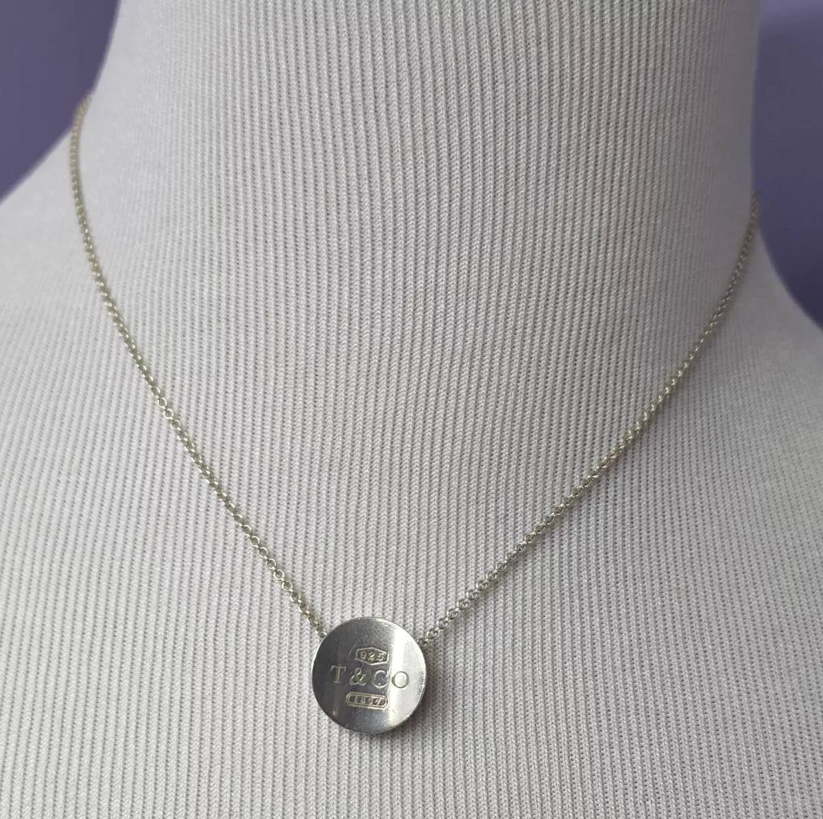 Tiffany cheap disc necklace