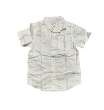 Boys' Short Sleeve Button-Down Shirt - Cat  Jack White XS 4/5