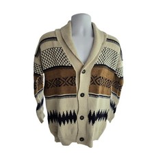 Roberto Collina 100 Wool Thick Geometric Knit Cardigan Sweater S / M Italy 895