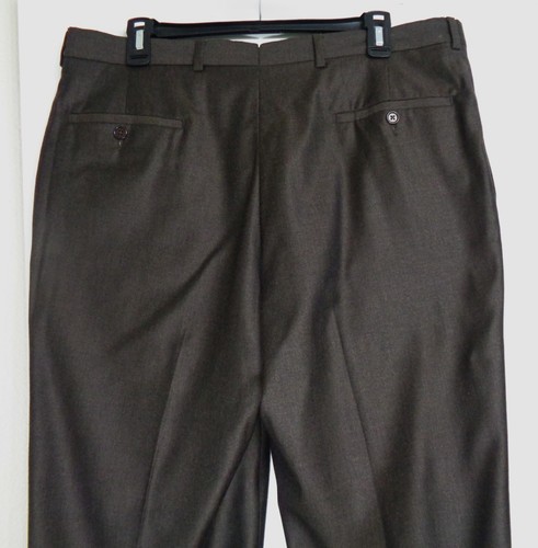 Loro Piana Dark Brown Cremieux Signature Flat Front Dress Pants 36 Cuffed $625 - Picture 17 of 24