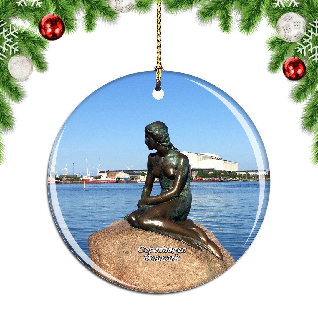 Denmark The Little Mermaid Copenhagen Christmas ornament city travel souvenir