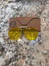 B L Ray-Ban USA OUTDOORSMAN Gold Aviator Sunglasses Kalichrome Yellow 58mm