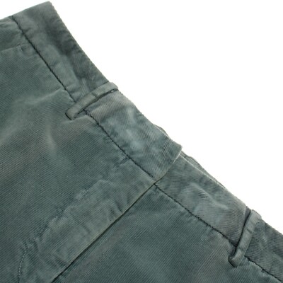 Boglioli Cotton Blend Chinos / Corduroy Pants Size 40 (4 US) In Solid Green