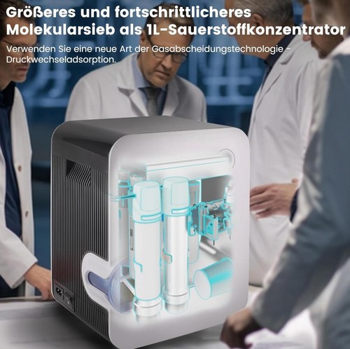 2L Heim-Sauerstoffkonzentrator 2-9L/min bis zu 96% Sauerstoff 24Std | KE-Y102W - Picture 5 of 10