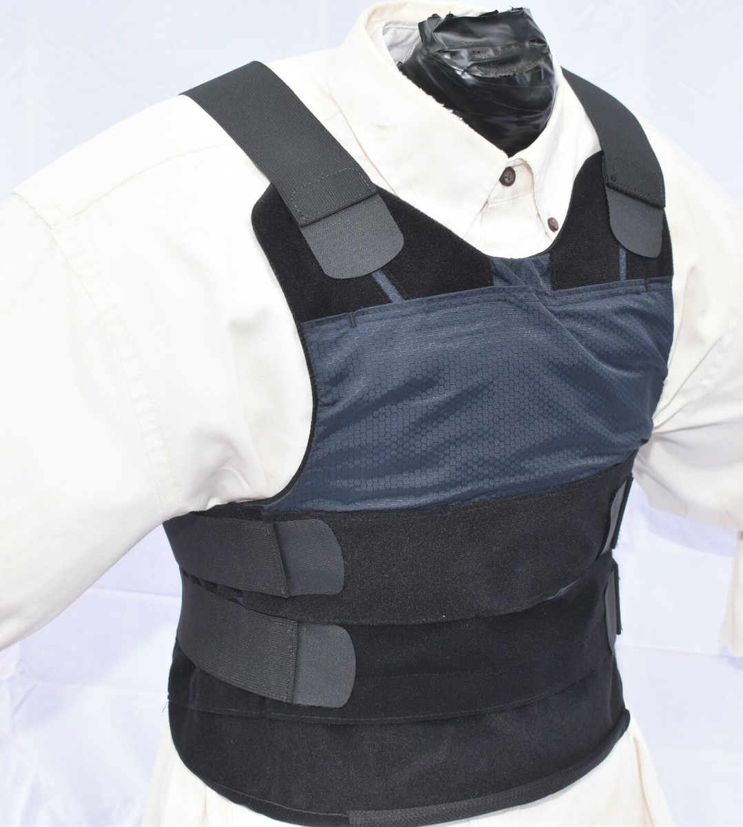 Large Force One Lynx Carrier IIIA Concealable Body Armor Vest With Inserts - New Outer Carrier