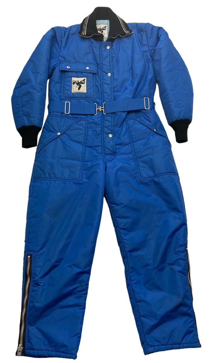 Vintage Retro Ski Snowmobile Suit Men Sz Small Raven Industries