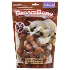 Peanut Butter Flavored Rawhide-Free Dog Chews, Small, 22 Oz. 12 Count