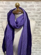 Tie Rack loose weave purple two tone scarf (small mark) arty oblong  S1323