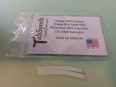 3mm 3D Printer Teflon Tube For Nozzle (2 liners) from TabSynth Design Works