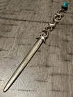 Old pawn sterling silver turquoise letter opener 032825dEAZID