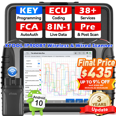 2025 XTOOL IP900BT Car Diagnostic Tool Bidirectional OBD2 Scanner 38+ Services