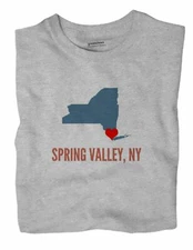 Spring Valley New York NY T-Shirt HEART