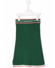 Marni Girls green Rib-knit logo skirt size 8Y new with tags 225