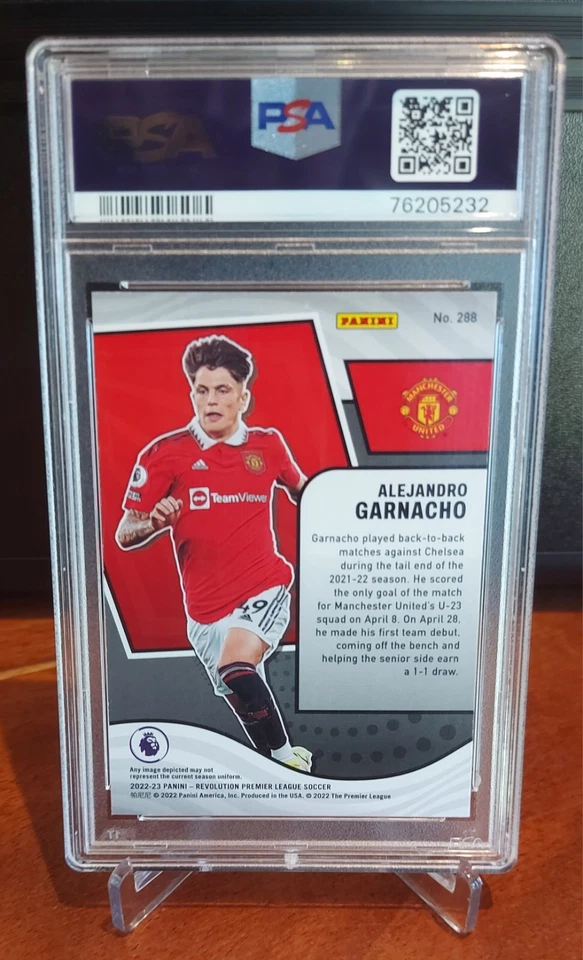 2022/23 Alejandro Garnacho Panini Revolution Premier League Rookie RC PSA 10 - Image 2 of 2