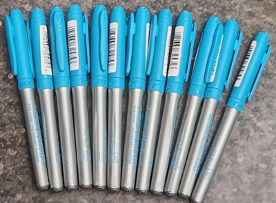 BIC Mark It Permanent Marker, Fine Point, bag with 12 Markers/Hot Aqua color