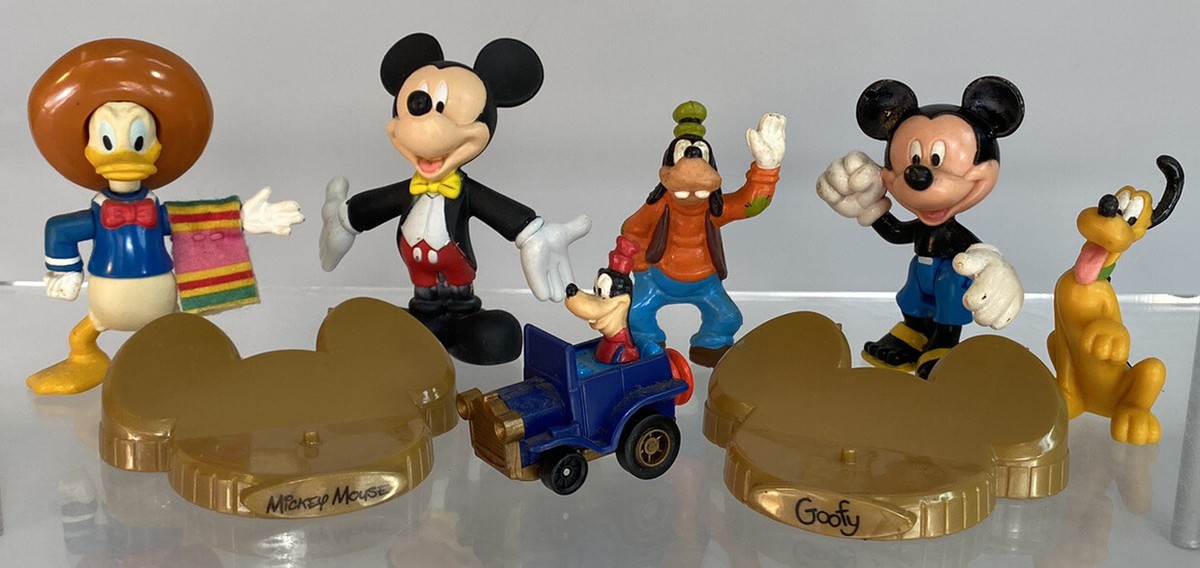 Vintage Disney PVC Figure Lot Mickey Mouse Goofy Pluto Donald Duck