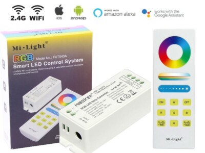 Smart LED Controller Dimmer RGB mit Funk Fernbedienung 12V 24V Alexa Google