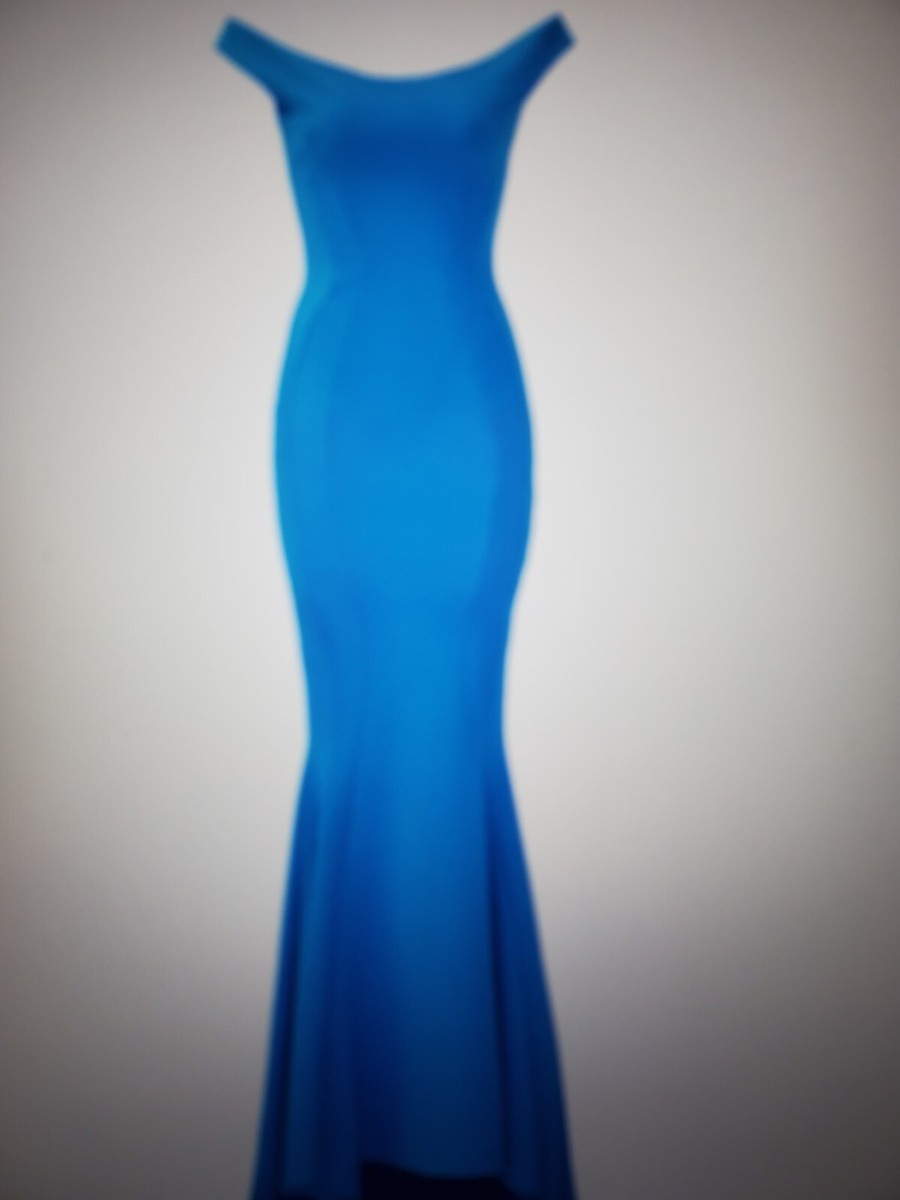 La Petite Robe di Chiara Boni Cobalt blue Maeli Gown Maxi Dress Size 40 us  6-8