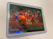 PATRICK MAHOMES II 2020 Panini Prizm GO HARD OR GO HOME Green Prizm #1 CHIEFS 