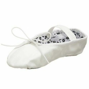 girls white ballet slippers