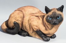 Siamese Cat Statue Pet Large Garden Sculpture Animal Shorthair Figurine Outdoor