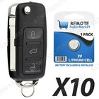 Lot 10 Wholesale Bulk Entry Remote Key Fob for Volkswagen Vw 02-05 Jetta Passat