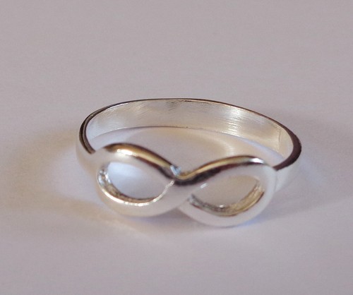 ANELLO SIMBOLO 'INFINITO' ARGENTO STERLING 925 MASSICCIO - Foto 3 di 3