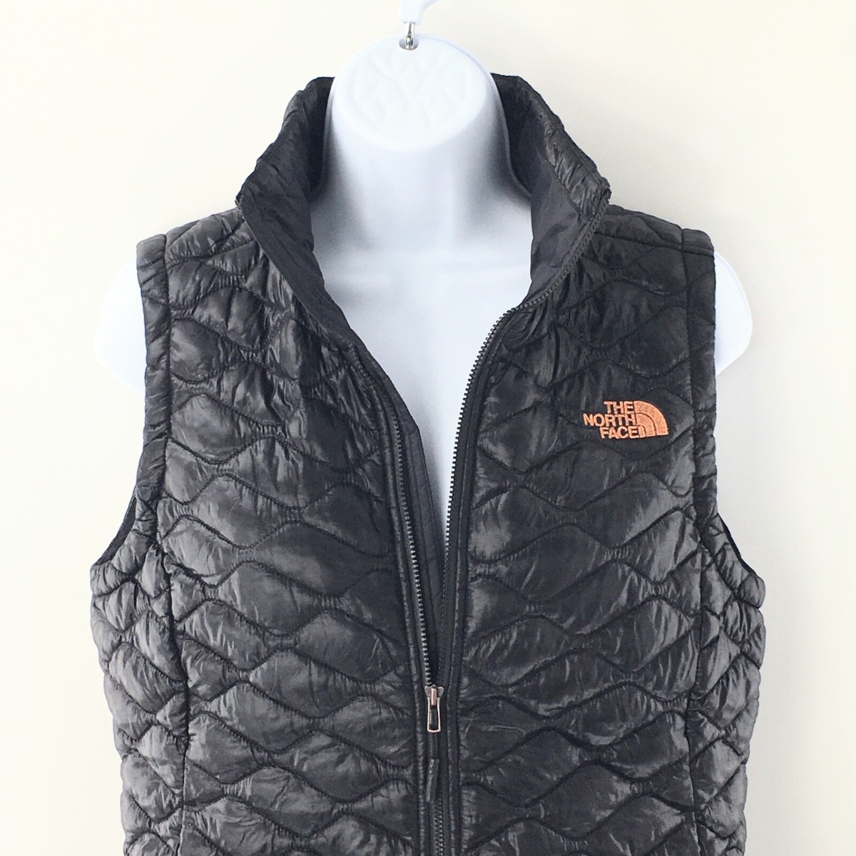 ★★THE NORTH FACE★★ Women's Vest PantsBLACK NP6NR40A The North Face Women Vest Black Full Zip Quilted Rose Gold