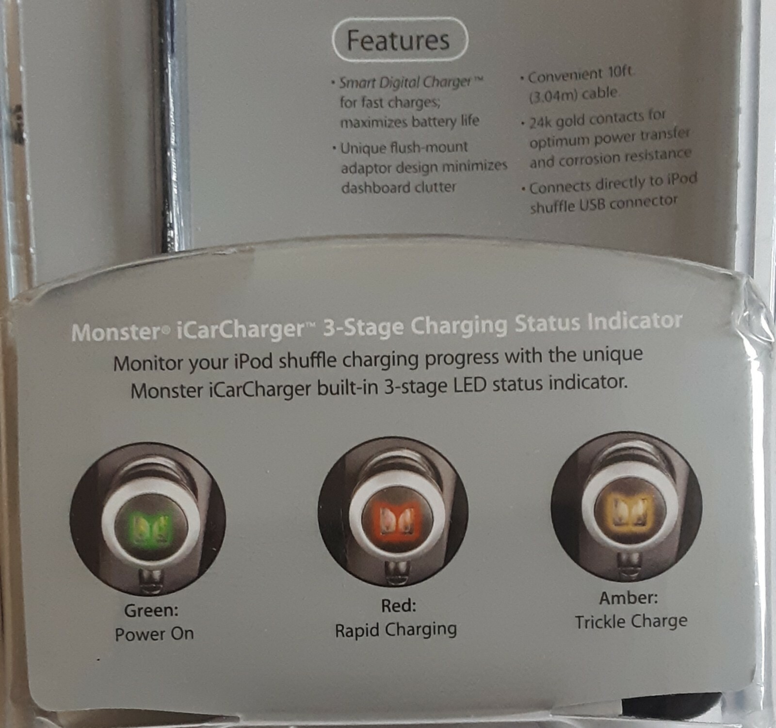 Monster Car Charger for the iPod And iPod Mini 10 Ft (New) eBay