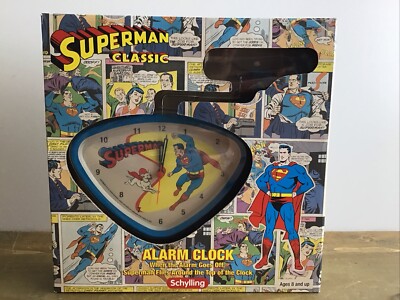 SUPERMAN CLASSIC WECKER CARTOON SCHYLLING SUPER DOG VINTAGE 2001 NEU OVP