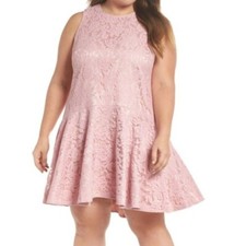 Eliza J  Dress Blush Floral Lace  Cocktail Party  Evening 16W NWT
