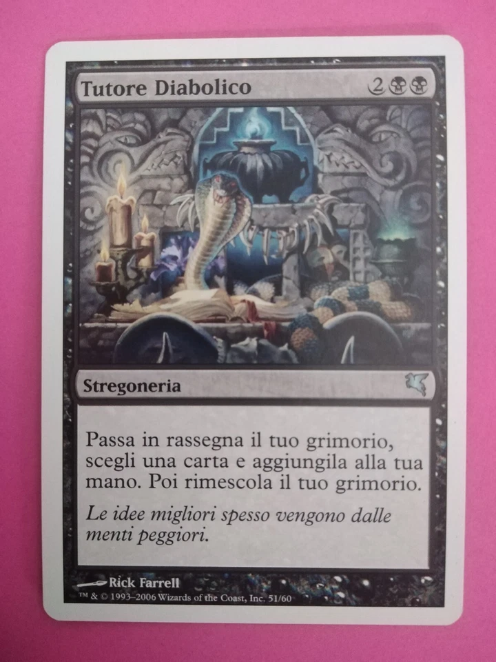 MTG Diabolic Tutor(Tutore Diabolico) VERY RARE ITALIAN Salvat-Hachette 2006 WOTC - Image 2 of 4