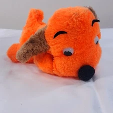 R. Dakin Orange Drooper Puppy Dog 6" Plush Stuffed Animal 1973 Nutshell Vintage