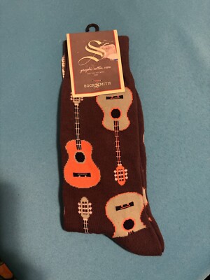 Socksmith No Boring Socks OSFM Mens Guitars NEW WITH TAGS