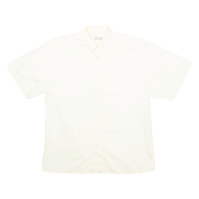 RIAN RUCCI Herrenhemd Creme Verrücktes Muster Kurzarm Baumwollmix Regular M