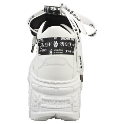 New Rock M-wall106nsport-v4 Vegan Unisex White Platform Boots